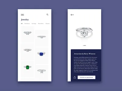 Jewelry App app clean design ecommerce iphone jewelry mobile mobile app mobile design store ui ux