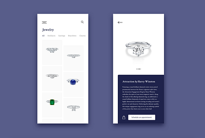 Jewelry App app clean design ecommerce iphone jewelry mobile mobile app mobile design store ui ux