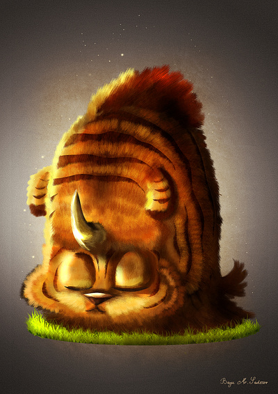 Tiglett animal character character design concept art creature digital digital art drawing illustration monster sketch tiger wacom