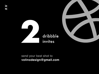 2 Dribbble invites! black clean dribbble dribbble best shot dribbble invitation dribbble invite dribbble invites white