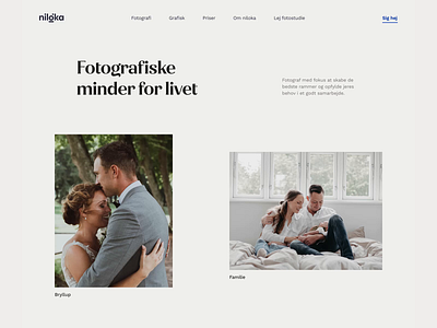 Niloka frontpage animation branding figma minimal minimalist photo photographer photography portfolio ui web webdesign webflow website