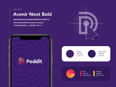 Poddit brand overview aiste brand designer brand and identity brand identity brand identity design brand overview brand vision branding branding agency branding studio logo design minimalist logo podcast podcasting smart by design startup startup branding tech startup branding