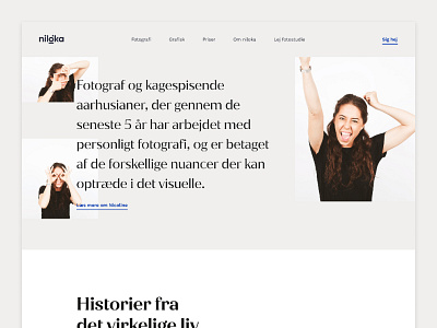 Niloka about page branding design figma minimal minimalistic photo photographer photography portfolio webdesign webflow website