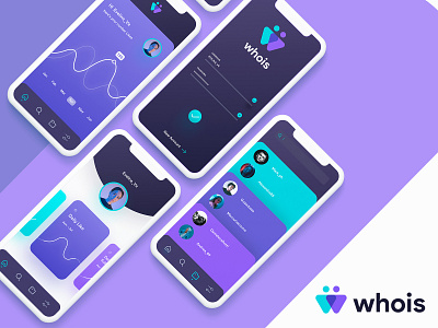 Whois App wireframes app design app designer brand identity minimal prototype ui uidesign uxui vector visual visual design wireframes