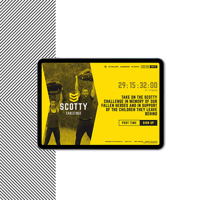 The Scotty Challenge website agency challenge charity code custom design fitness graphics military simple sport typography ui ux web website website design