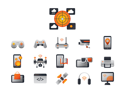 Technology Icons app design dribbble freepik icon illustration joystick logo tech technology ui ux vector