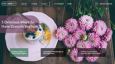 Granola Yoghurt design ui ux web