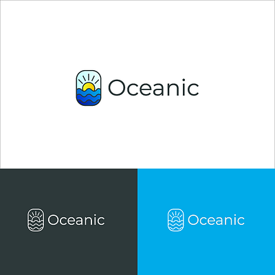 Oceanic logo design branding design flat icon identity illustration illustrator logo logo design logotype minimal vector