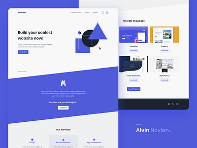 Landing page concept Digital Agency app clean design landing page landing page concept movuent ui ux web website wordpress