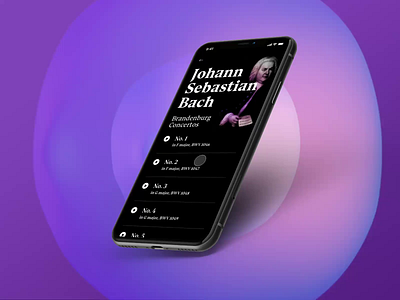 Classical music app concept app interaction mobile music music player reactive ui visualization