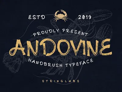 Andovine - Handbrush Typeface brush brushpen display font handbrush handwritten lettering logotype