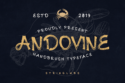 Andovine - Handbrush Typeface brush brushpen display font handbrush handwritten lettering logotype