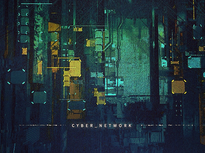 Cyber_network c4d cinema4d city cyberpunk design digital graphic illustration poster