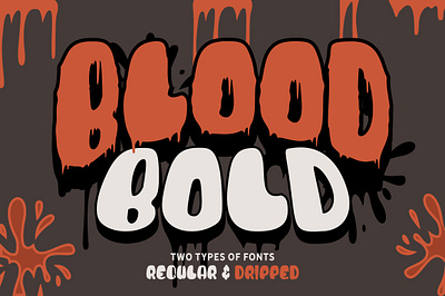Blood Bold - Fun Halloween Two Fonts children cute decorative decorative font display display font halloween kid playful scary