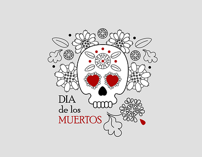 Los Muertos Sugar Skull design icon illustration muertos ornament simple skull sugarskull vector