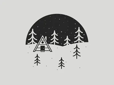 Snow | Inktober 11/31 a frame cabin caseyillustrates illustration inktober inktober 2019 orlando print snow vector winter