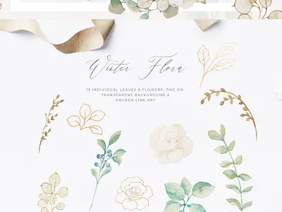 Winter Wedding Watercolor Bundle art background bundle clipart design design elements floral flowers graphics graphics collection illustration illustrations illutration vector watercolor watercolor clipart website wedding winter winter clipart