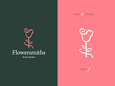 Flowersmiths Logo adobe illustrator branding design branding designer design design inspiration florist flower flower logo graphic design green logo logo design logo designer monogram logo serif font symbol vector visual identity