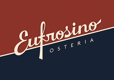 OSTERIA EUFROSINO customfont lettering osteria retro script type