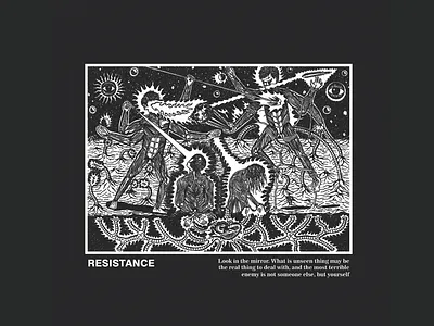 Resistance art artwork design illustration illustration art t shirt design