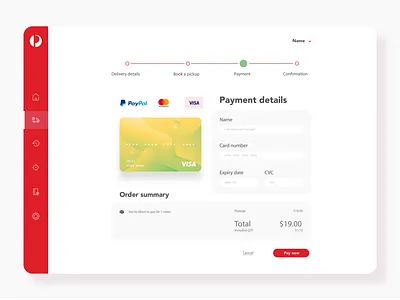 Australia Post payment page adobe app design graphic design icon illustration logo ui ux vector web