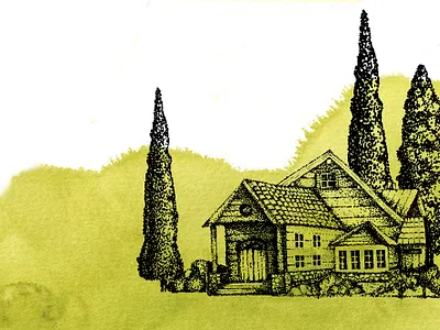 blot7 design illustration logo olives вилла графика дом