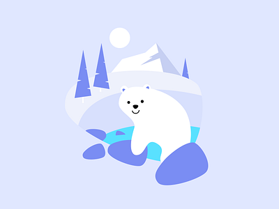 HB illustrations series: Polar bear crislabno design figma illustration illustration design polarbear vector winter