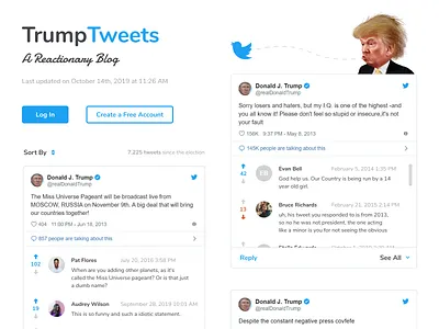 Daily UI 035 - Blog Post 035 100daychallenge app blog blog design blog post blogger daily ui 035 dailyui dailyuichallenge design donaldtrump figma trump ui ui ux ux voting web web app