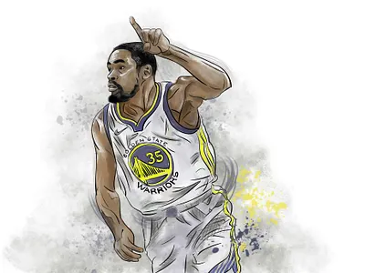 Kevin Durant Illustration art artist artwork digital painting digitalart illustration illustration art illustration digital illustrator krita nba poster painting