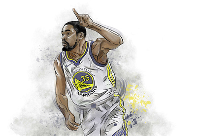 Kevin Durant Illustration art artist artwork digital painting digitalart illustration illustration art illustration digital illustrator krita nba poster painting