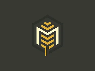 Market Logo branding design icon letter m logo retail vector