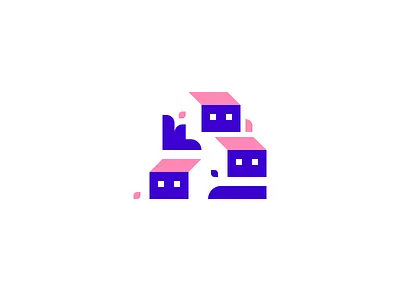 Town design illustration minimalist town