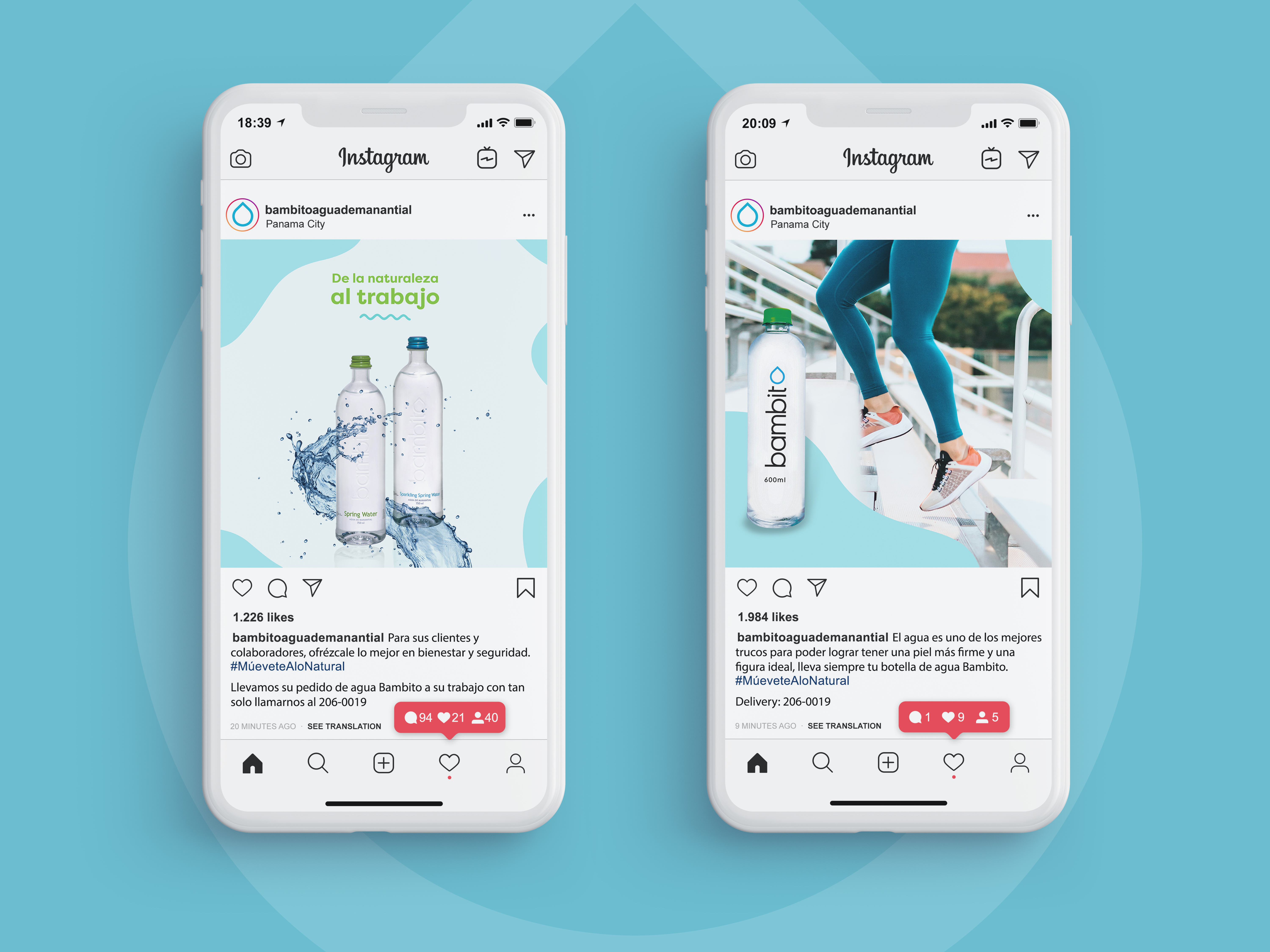 Example of Bambito | Social media proposal