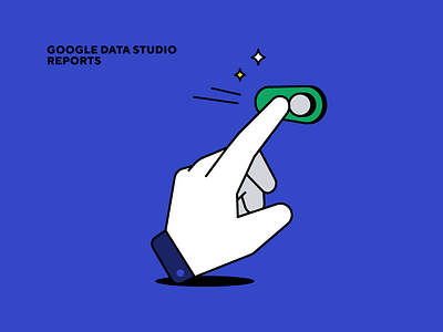 webinar key visual advertising branding data studio google data studio hand illustration marketing reports vector