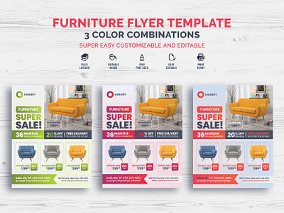 Furniture Flyer Template branding business corporate creative design flyer flyer design flyer template furniture furniture store graphic poster print print ready professional studio