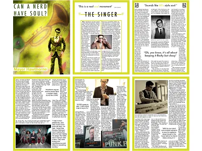 Can A Nerd Have Soul? illustrator indesign magazine design photoshop typogaphy writing