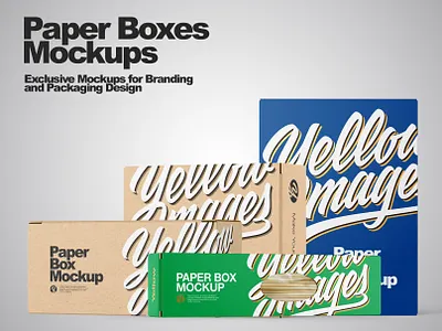 Boxes Mockups PSD 3d branding design illustration mockup mockup design mockupdesign pack smartobject visualization