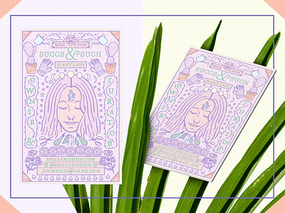 Succs & Such Business Card business card graphic design illustration plants