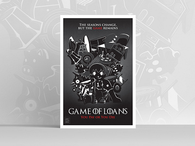 Game of Loans poster animal crossing design game of thrones graphic design illustration nintendo poster poster design vector video games