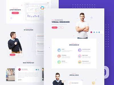 Personal Portfolio, CV & Resume Template agency website branding cv design illustration landingpage payment personal portfolio portfolio portfolio website product resume resume template ui vacrd vector