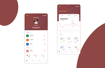 Finance Report adobexd app branding case study finance illustraion mobile re brand redesign typography ui uiux vector