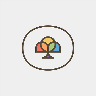 Olive Branch badge branch branding church design icon illustration logo olive pride rainbow tree vector