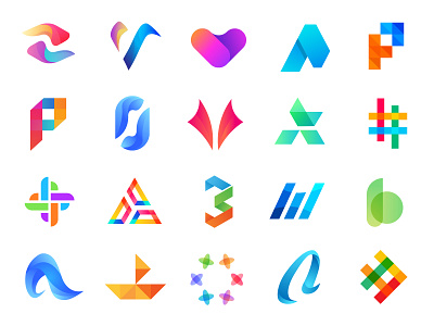 Logo Collection - Behance | logo folio abstract apps brand identity branding business designer portfolio gradient icon letter logo collection logo logo branding logo design logo designer logo mark modern overlapping symbol tech technology logos typography