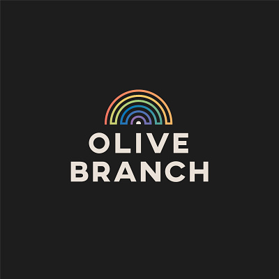 Olive Branch badge branch branding church design icon illustration logo olive pride rainbow vector