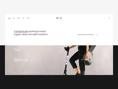 District2 V2 Front Page agency animation clean frontpage homepage interaction landing page layout minimal portfolio transition ui userinterface vietnam web design website