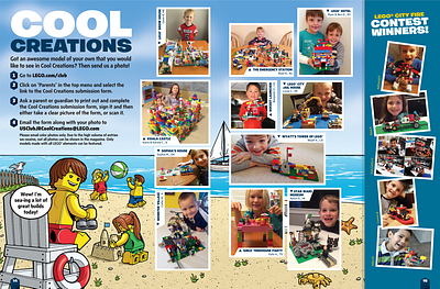 LEGO® Life Magazine branding design graphic design indesign magazine magazine design page design page layout photoshop press ready production toys