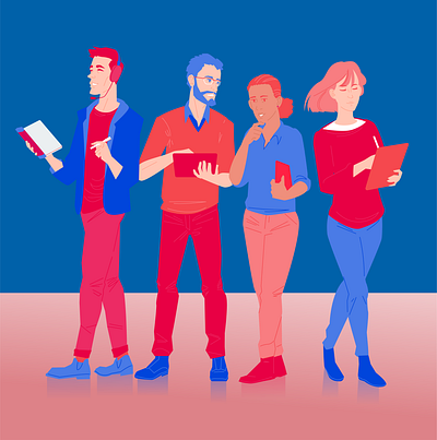 group@work abstraction artwork avatar business character character design design diversity group illustration office people people illustration teamwork vector