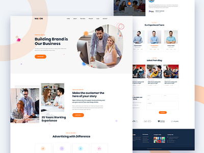 Maxon - Creative Agency template PSD (Free Download) agency corporate design creative free free psd freebie homepage html ui ux ui