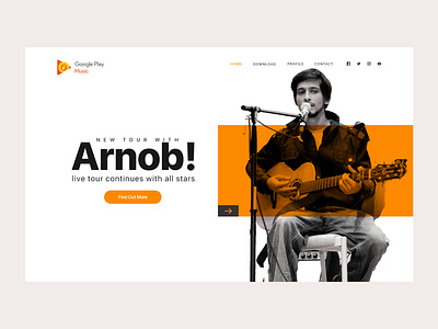 Google Music Layout arnob bangla bnagladesh google google design google music google play layout design music music app music website shot ui uiux user interface ux visual design web web design