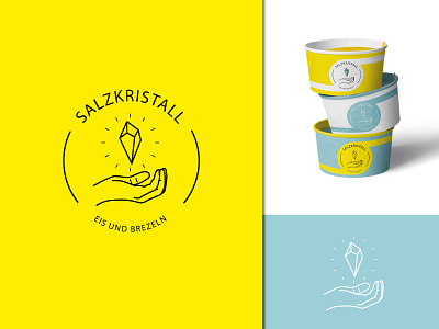 Salzkristall brand identity branding branding design flat german ice cream identity design illustrator logo logodesign logotype mark minimal minimalist logo mysterious pretzels project typography visual art visual design